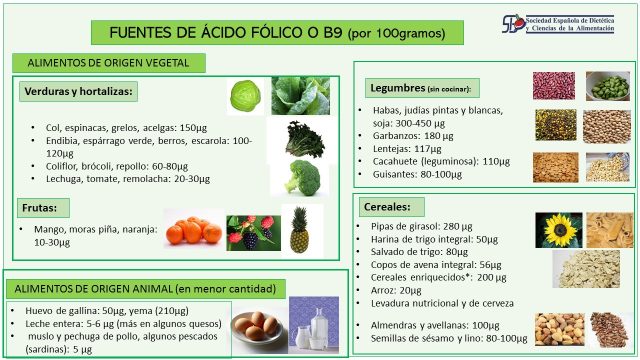 Vitamina B9 o ácido fólico  Sociedad Española de Dietética y
